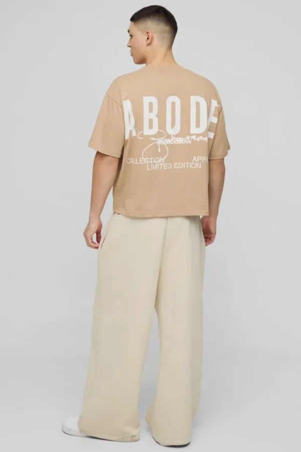 boohooMAN ABODE Heavyweight Oversized Boxy Print T-Shirt | T-Shirts