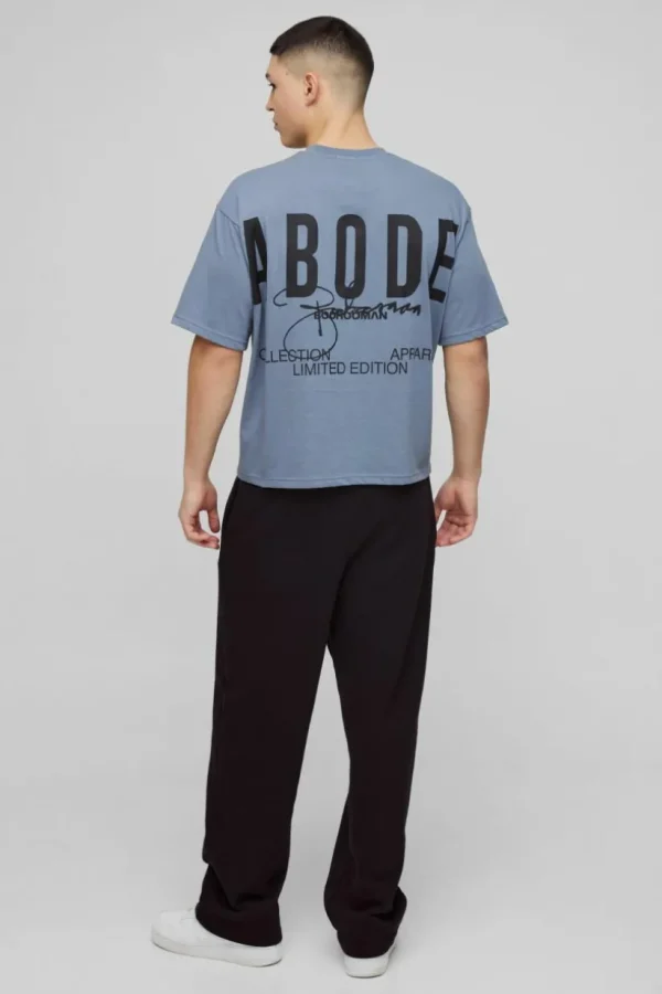 boohooMAN ABODE Heavyweight Oversized Boxy Print T-Shirt | T-Shirts