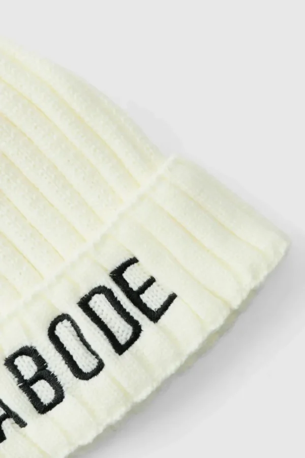 boohooMAN Abode Ribbed Beanie | Hats & Caps