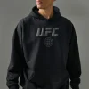 boohooMAN Active Oversized UFC Puff Print License Hoodie | Gym Hoodies | Gym Clothes