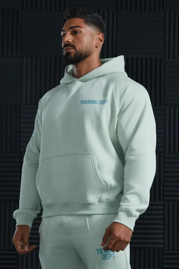 boohooMAN Active Training Dept Oversized Boxy Hoodie | Training Dept | Gym Hoodies