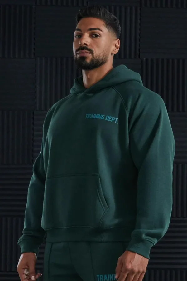 boohooMAN Active Training Dept Oversized Boxy Hoodie | Training Dept | Gym Hoodies