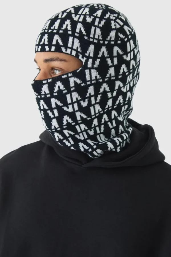 boohooMAN All Over Man Dash Face Covering | Hats & Caps