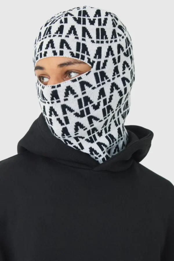 boohooMAN All Over Man Dash Face Covering | Hats & Caps