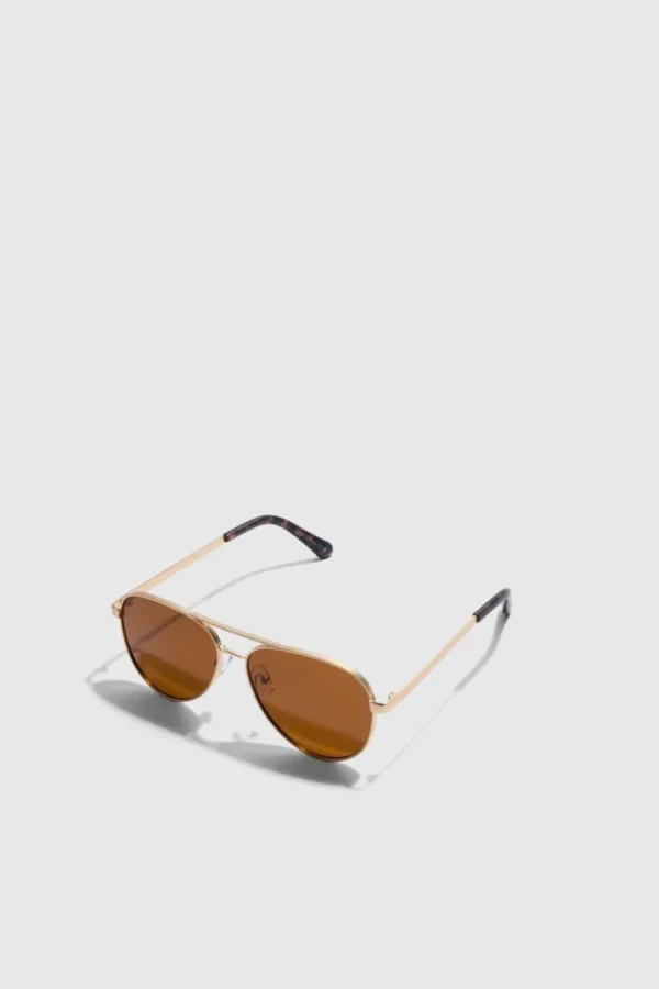 boohooMAN Aviator Matte Sunglasses | Sunglasses