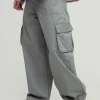 boohooMAN Baggy Fit Fixed Waist Cargo Trousers | Trousers | Cargo Trousers