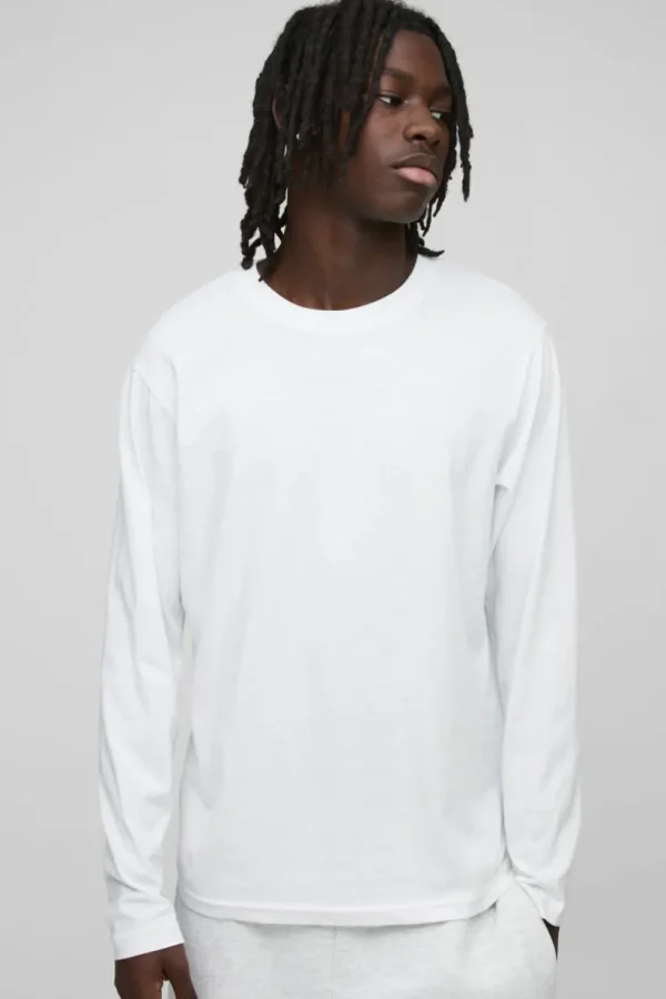 boohooMAN Basic Long Sleeve Crew Neck T Shirt | Basics - Elevated | T-Shirts