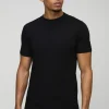 boohooMAN Basic Muscle Fit Crew Neck T-Shirt | Going Out