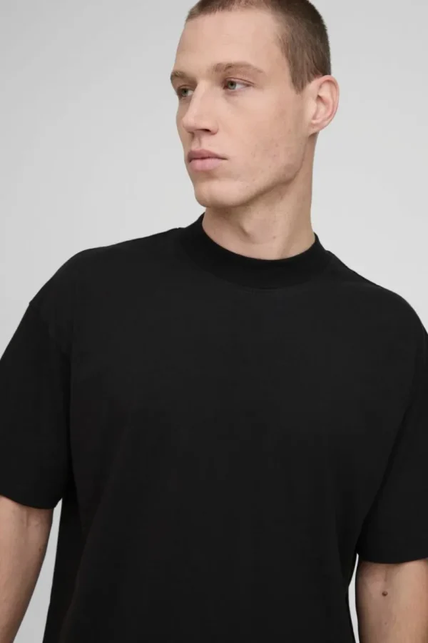 boohooMAN Basic Oversized Extended Neck T-Shirt | Basics - Elevated | T-Shirts