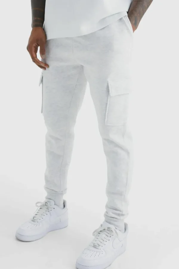 boohooMAN Basic Skinny Fit Cargo Jogger | Trousers | Joggers