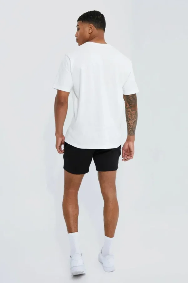 boohooMAN Basic Slim Fit Short Length Jersey Short | Shorts