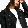 boohoo Belted Denim Biker Jacket | Women Shirts | Foundation