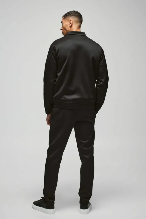 boohooMAN Bonded Scuba Harrington & Jogger | Going Out | Tracksuits