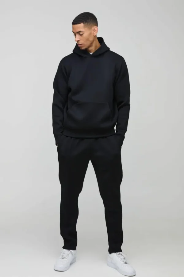 boohooMAN Bonded Scuba Hooded Tracksuit | Tracksuits