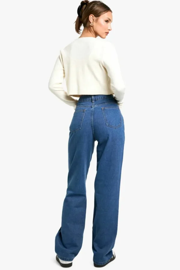 boohoo Basics High Waisted Boyfriend Jeans | Women Shirts | Foundation