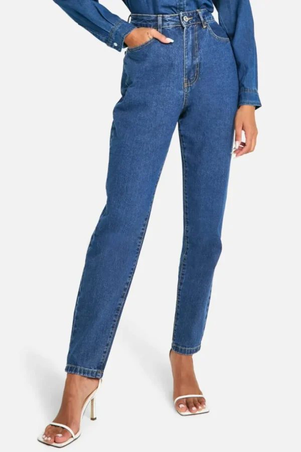 boohoo Basics High Waisted Slim Fit Jeans | Women Shirts | Foundation