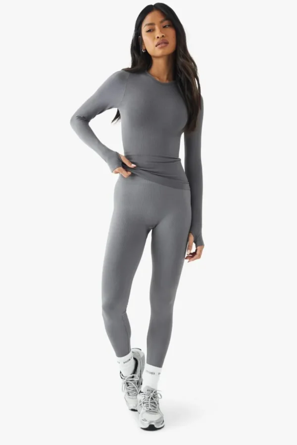 boohoo Basics Seamless Rib Legging | Women Shirts | Foundation