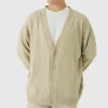 boohooMAN Boucle Knit Drop Shoulder Cardigan | Knitwear | Going Out Knitwear