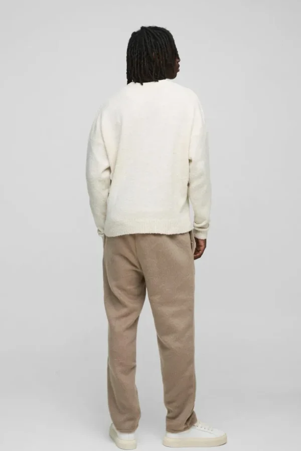 boohooMAN Boxy Boucle Knit Extended Neck Jumper | Basics - Elevated