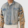 boohooMAN Boxy Fit Extreme Ripped Denim Jacket | Denim | Going Out Denim