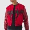 boohooMAN Boxy Homme Embroide Sleeve Varsity Jacket | Man | Coats & Jackets