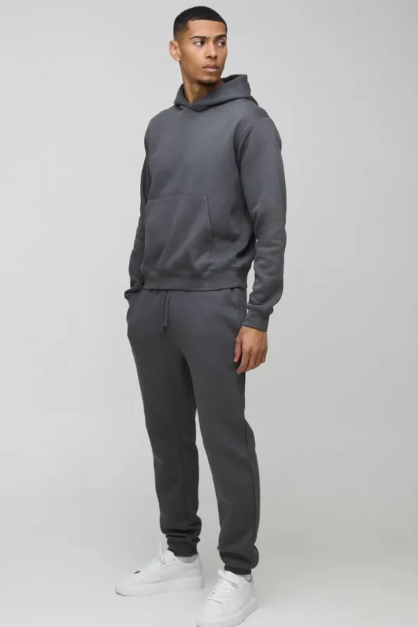 boohooMAN Boxy Hooded Tracksuit | Tracksuits