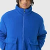 boohooMAN Boxy Melton Funnel Neck Puffer Jacket In | Coats & Jackets