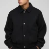 boohooMAN Boxy Melton Harrington Jacket | Man | Coats & Jackets