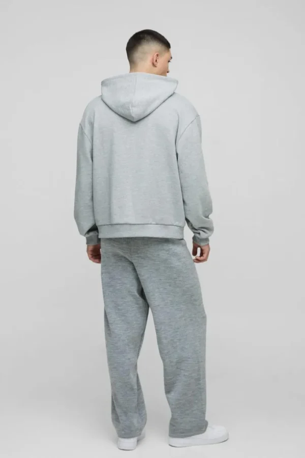 boohoo Boxy Moto 00 Knitted Hooded Tracksuit | Sets & Coords