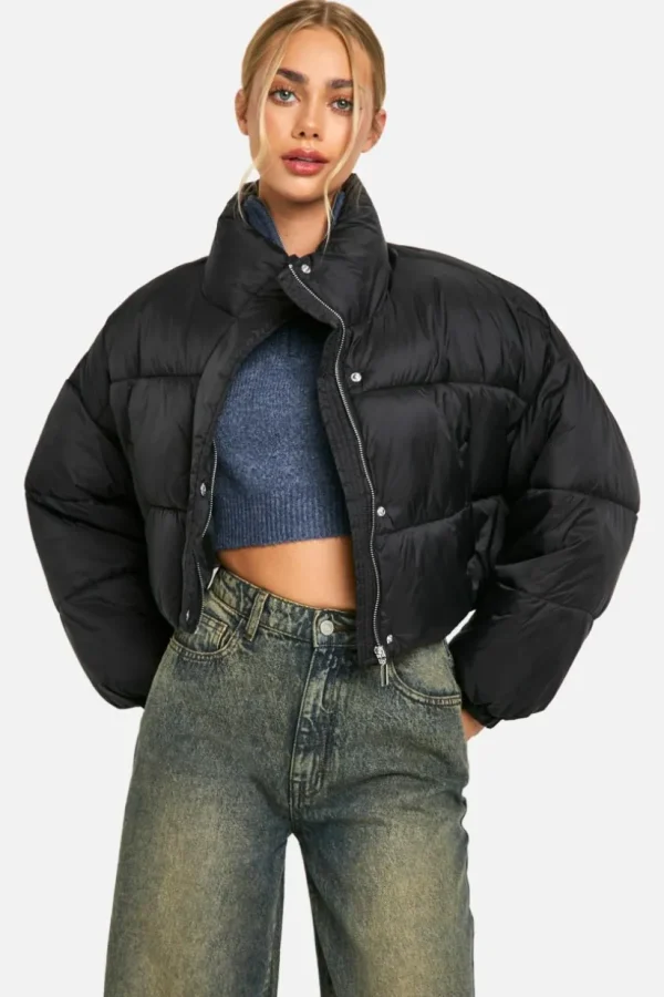 boohoo Boxy Puffer Jacket | Women Shirts | Foundation