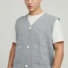 boohooMAN Boxy Ribbed Contrast Button Knitted Vest | Knitwear | Going Out Knitwear