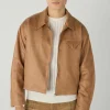 boohooMAN Boxy Washed Collared Harrington Jacket In | Man | Coats & Jackets