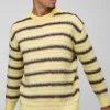 boohooMAN Brushed Crew Neck Knitted Jumper | Knitwear | Going Out Knitwear