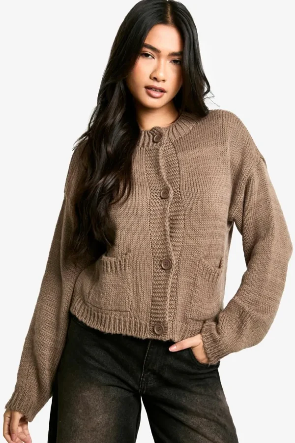 boohoo Button Through Soft Knit Cardigan | Women Shirts | Foundation