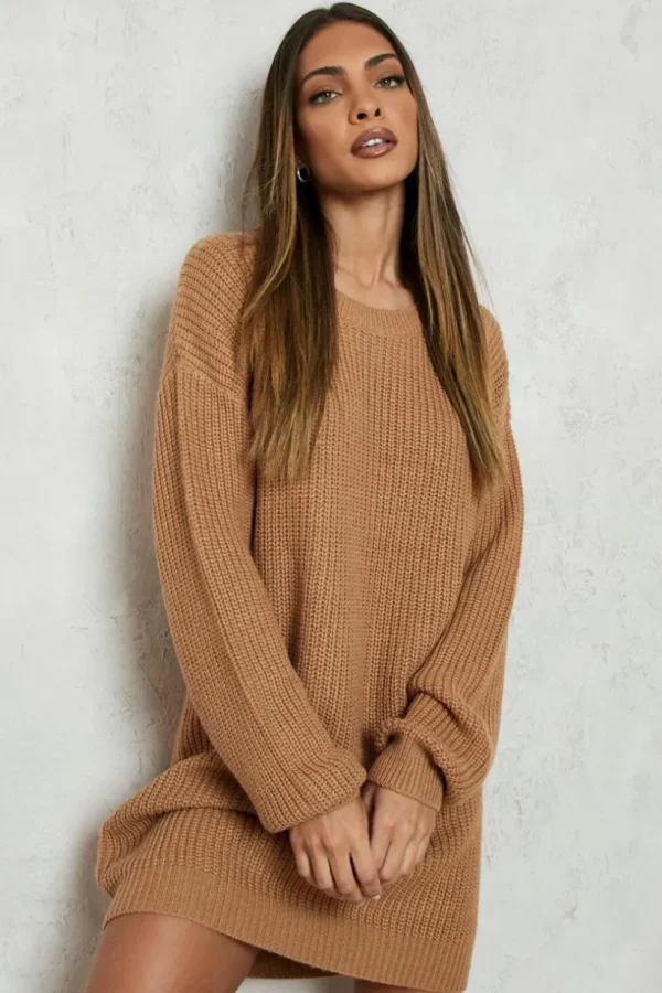 boohoo Crew Neck Jumper Dress | Women Shirts | Foundation