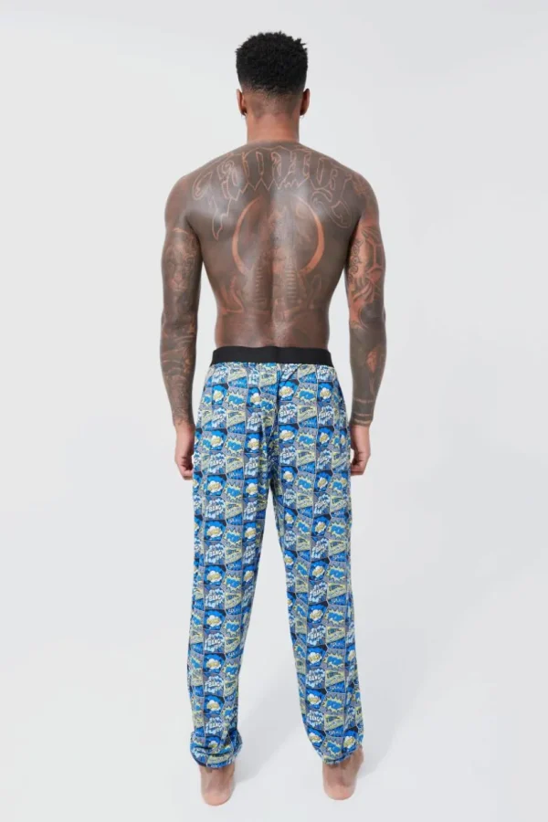 boohooMAN Cartoon Print Lounge Joggers | Loungewear