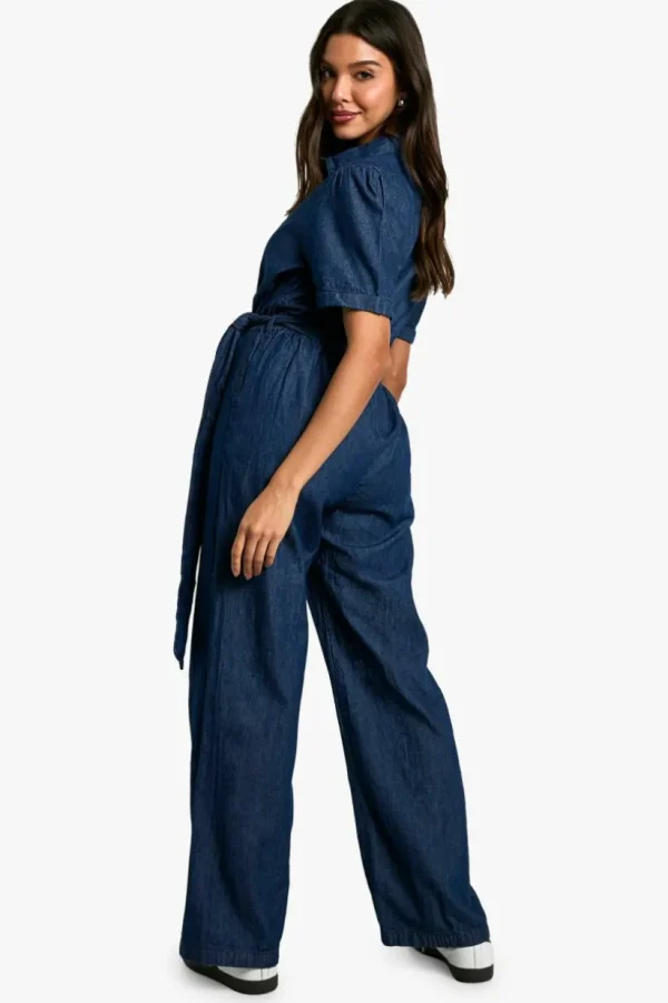 boohoo Chambray Denim Jumpsuit | Women Shirts | Foundation