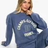 boohoo Champs Elysees 06 Overdyed Oversized Sweatshirt | Women Shirts | Foundation