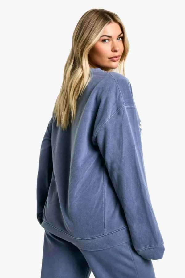 boohoo Champs Elysees 06 Overdyed Oversized Sweatshirt | Women Shirts | Foundation