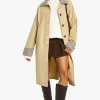 boohoo Check Collar Trench Coat | Women Shirts | Foundation