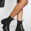 boohoo Chunky Heeled Chelsea Boots | Women Shirts | Foundation