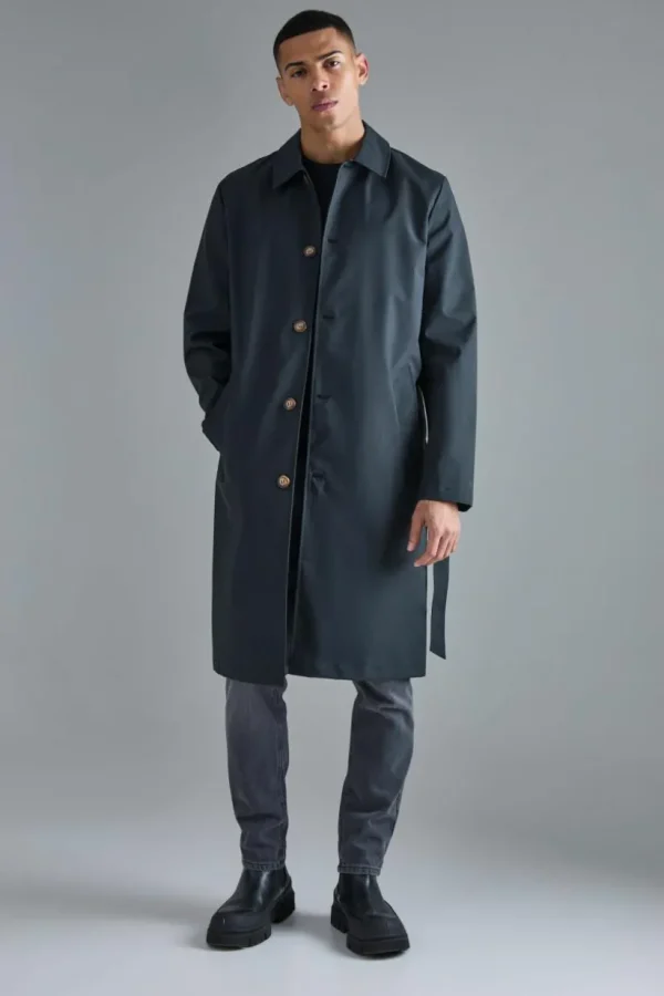 boohooMAN Classic Belted Trench Coat | Going Out | Man