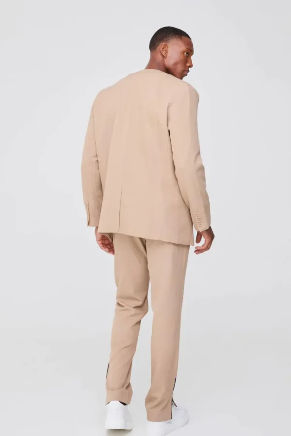 boohoo Collarless Suit Set in | Suits & Tailoring | Suits & Tailoring