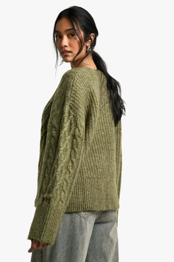 boohoo Cosy Cable Knit Jumper | Women Shirts | Foundation