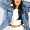 boohoo Denim Biker Jacket | Women Shirts | Foundation