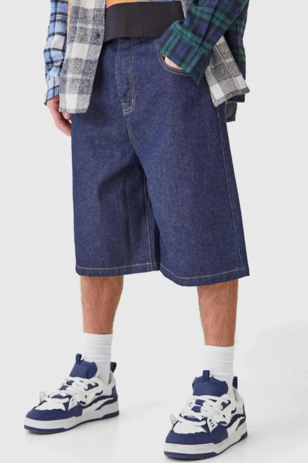 boohooMAN Denim Jorts In | Shorts | Denim