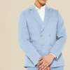 boohooMAN Double Breasted Skinny Textured Suit Jacket | Suits & Tailoring | Suits & Tailoring