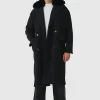 boohooMAN Drop Shoulder Overcoat With Removeable Faux Fur Trim In | Man | Coats & Jackets