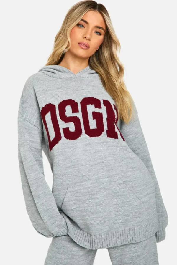 boohoo Dsgn Oversized Knitted Hoody | Women Shirts | Foundation