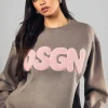 boohoo Dsgn Towelling Applique Oversized Sweatshirt | Women Shirts | Foundation